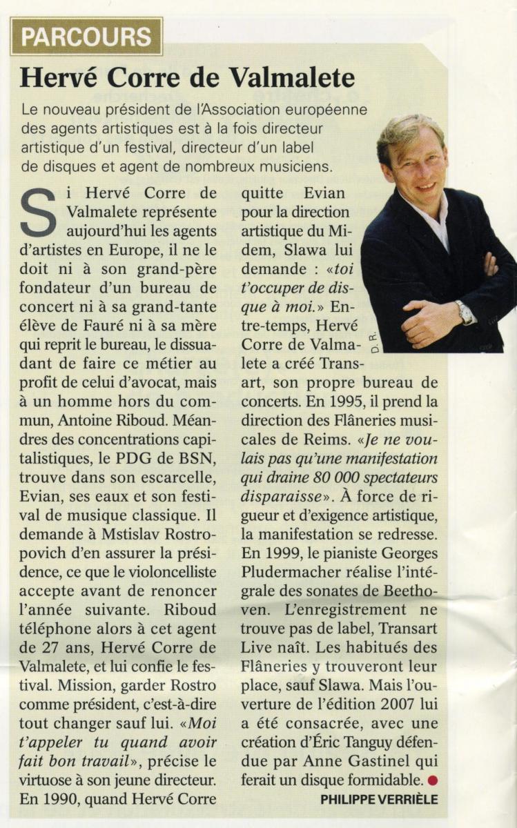 Hervé Corre de Valmalete, Press La Lettre